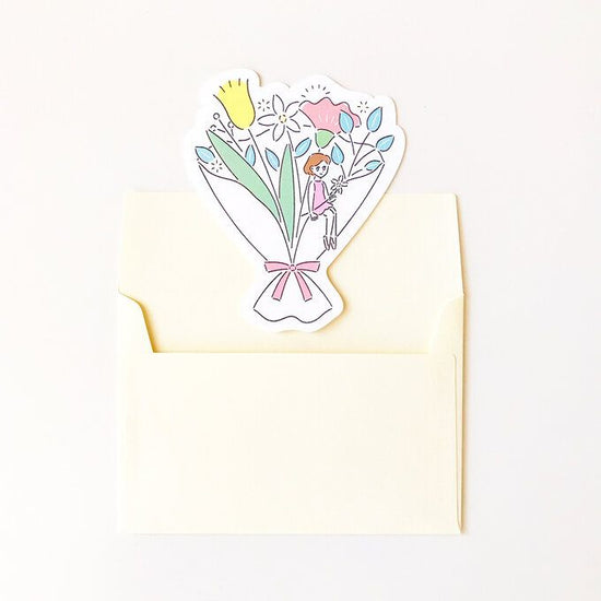 Bouquet card (pink)