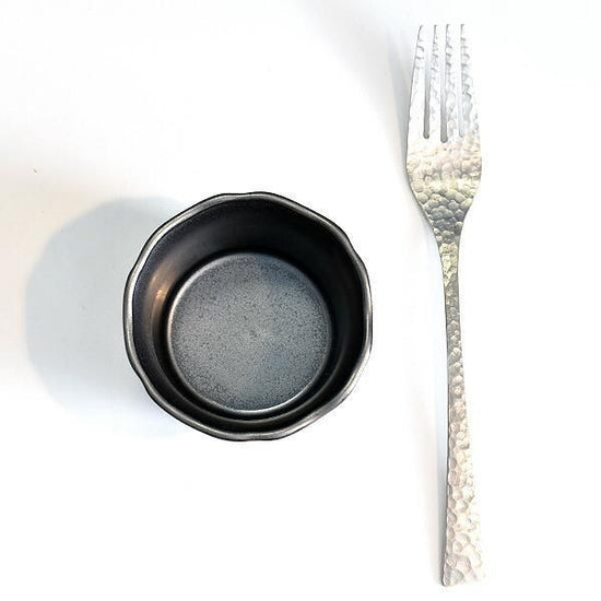 Noir cup, black type, Western tableware, small bowl, petit bowl cup, made in Japan, Minoyaki, stylish.