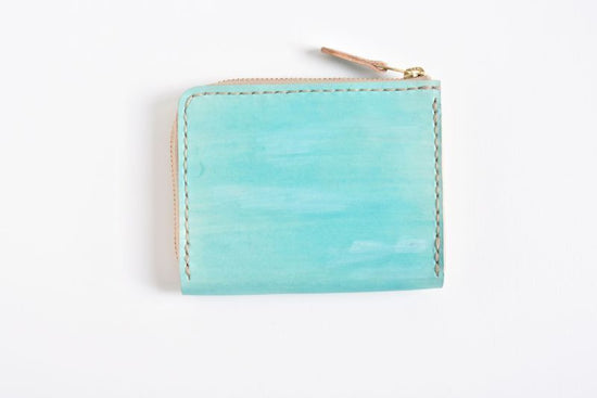 Sky blue No.100 (L-shaped zipper mini wallet)