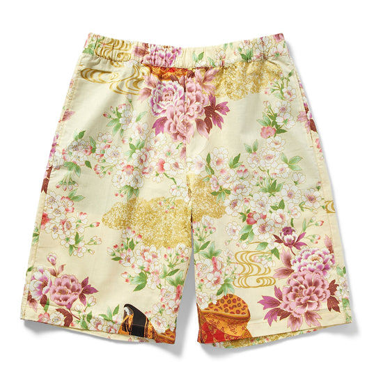 Japanese patterned half pants.Hime_white