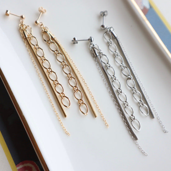 Figaro chain tassel pierce/earring