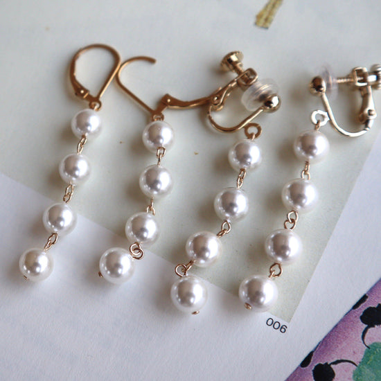 4pearl pierce/Earring