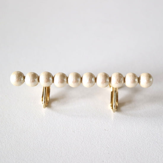 Cotton Pearl Double Earrings