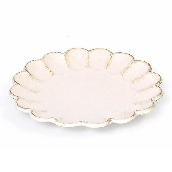 Rinka White 24 Plates White Japanese Tableware Round Medium Plate Made in Japan Minoyaki, Stylish, Modern