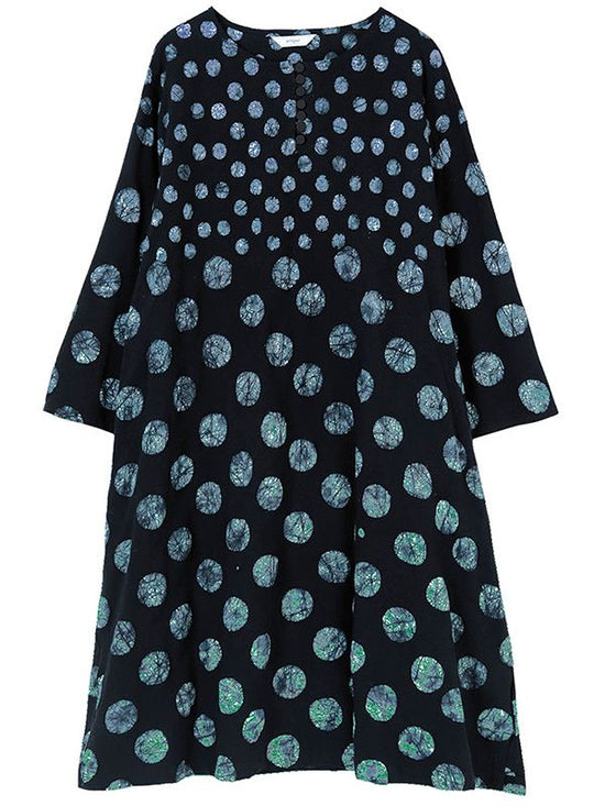 Mixed Dot Embossed Cotton Dress (3 colors)