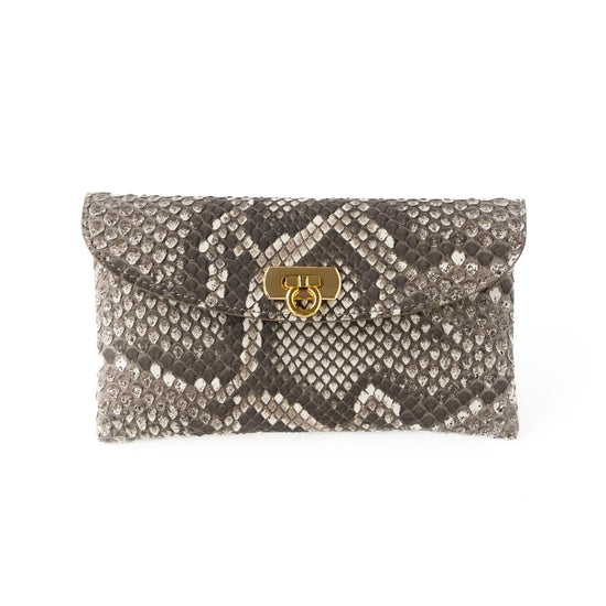 Flap wallet fleur long python