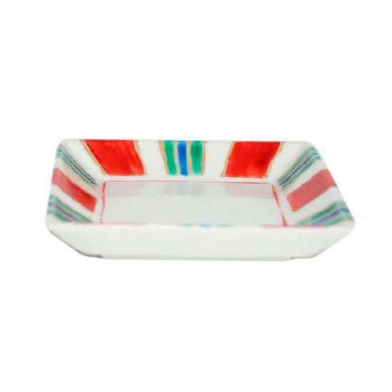 [Eisyou] Striped three-sided rectangular dish