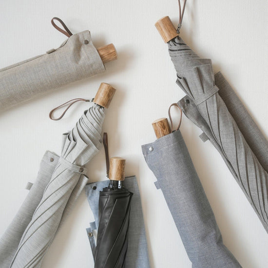 Chambray Shade Folding Umbrella 55cm 8 Bones