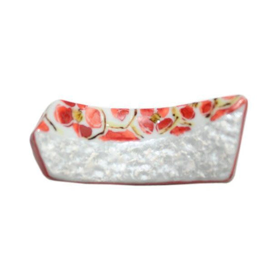 [Eisyou] Chopstick rest with plum tree design in silver