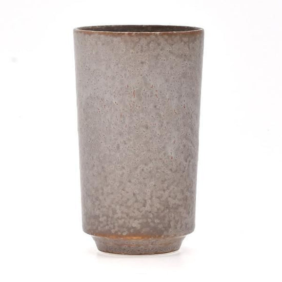 Cuisine Grage Long Teacup Brown Japanese Tableware Teacup Made in Japan, Minoyaki, Stylish, Modern