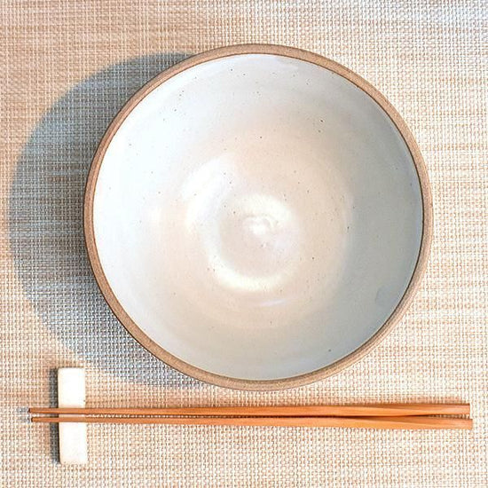 Blanc Soil Bowl, large, white, Western tableware, medium bowl, made in Japan, Minoyaki, stylish, modern