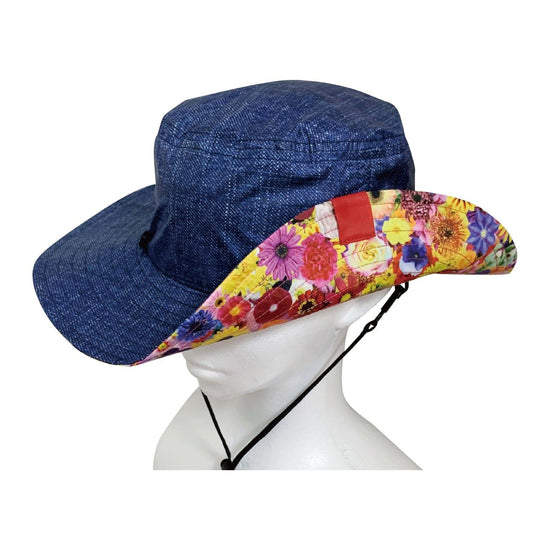 [Fes Hat]dullbo Dullbo -All Weather Hat - Denim & Flower