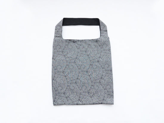 TWINS bag <L> [gray paisley × black karesansui].