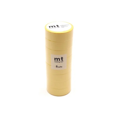 mt Masking Tape 8P – Egg Yellow (8 rolls), 15mm×7m