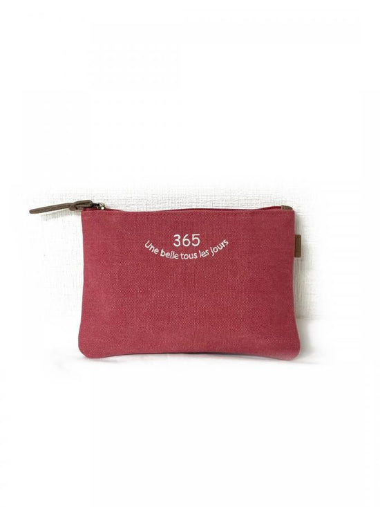 365 Canvas Logo Embroidery Flat Pouch