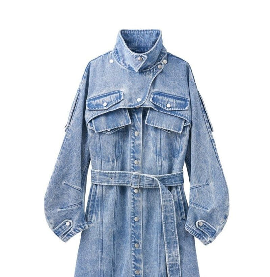 3way Denim Trench Coat/Blue