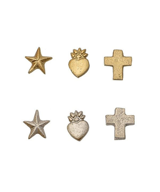 Set of 3 candle pins (2 colors) M34-2575