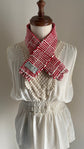 100% Organic cotton handwoven scarf _ WALL / red ♭121