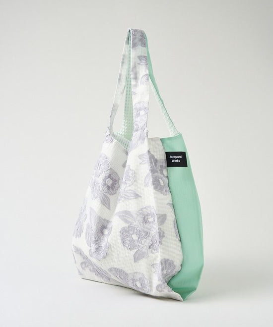 TWINS bag <L> [gray flower × ice green].