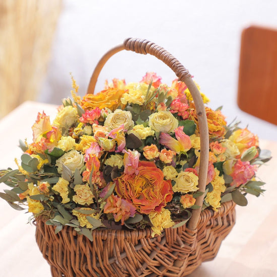 Basket arrangement-L-yellow×orange