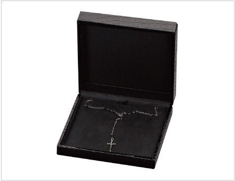 Case for necklace, case for omega necklace and long necklace, croc style gothic collection, 6 pieces, N-903