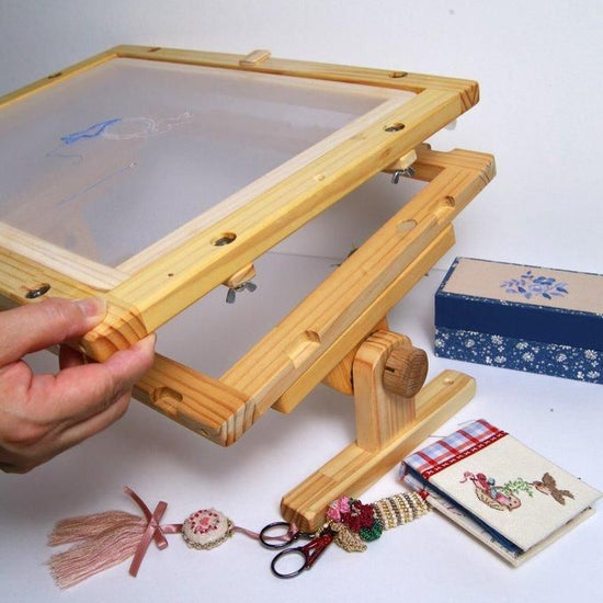 Embroidery stand set (EXPORT) [embroidery frame (A4 size) and special stand] / for export