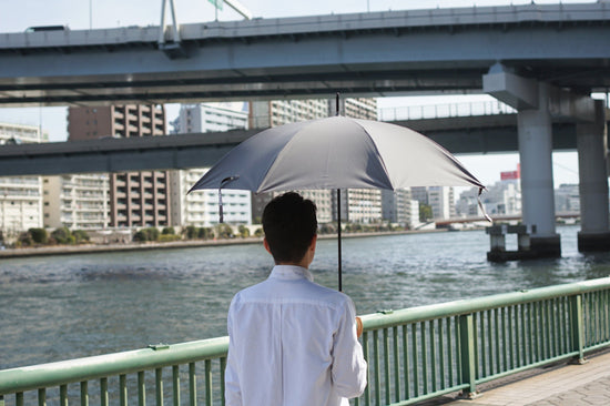 Cotton Lawn Shade MEN Long Umbrella, 60cm, 8 Bones