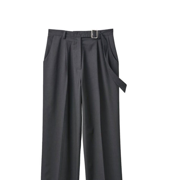 High Waist Slacks Pants/Black