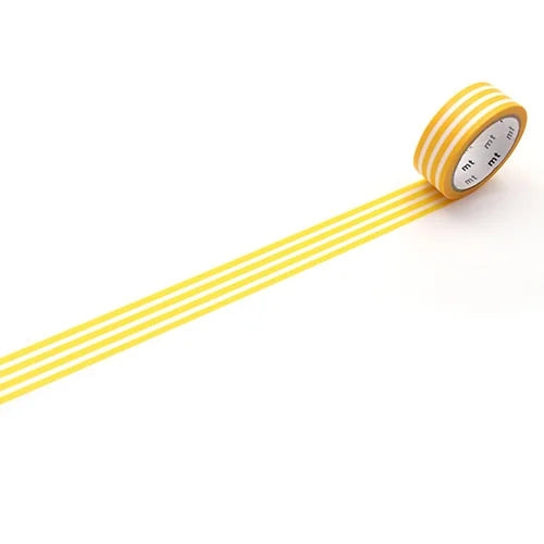 mt Masking Tape 1P – Horizontal Stripes, 15mm×5m