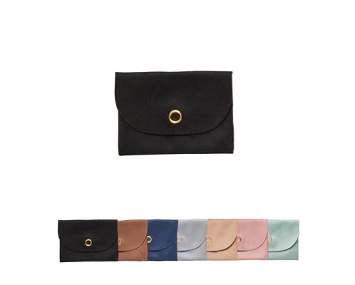 wallet shaped suede pouch new color 20pcs AR-710