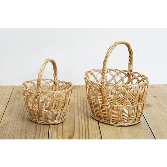 10893 Wicker basket set 2