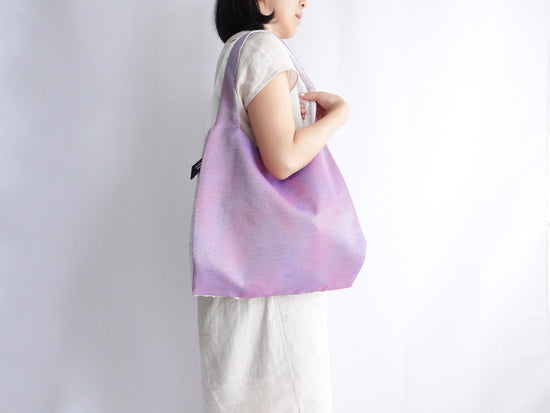 TWINS Bag <M> [White Triangle × Pink Marble]