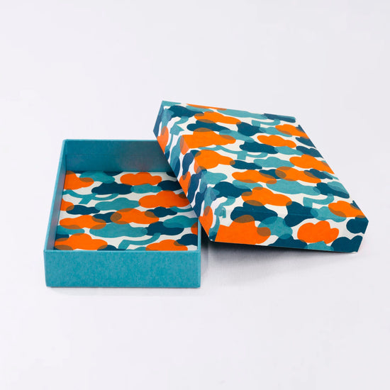 Kyoto Hand-dyed Japanese paper, small container (pine)