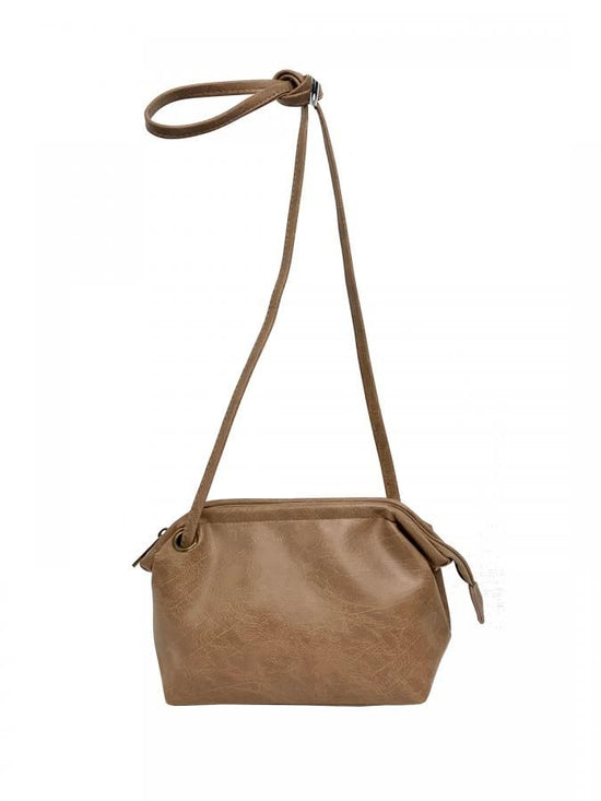 Natural synthetic leather wire shoulder bag M, 4 colors