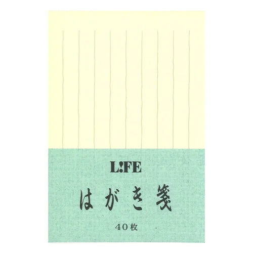 LIFE Postcard Writing Pad – Grey vertical ruled, Cream