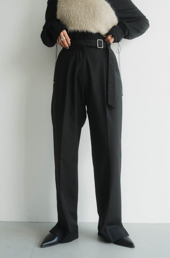 High Waist Slacks Pants/Black