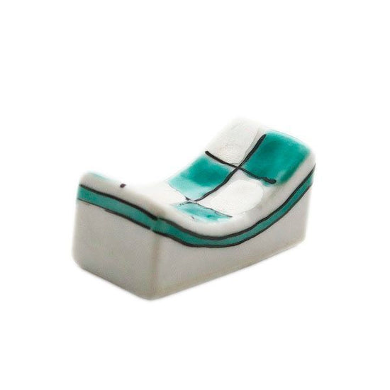 [Eisyou] Chopstick rest with checkered pattern (green)
