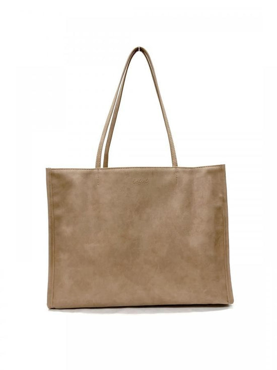 Matte synthetic leather tote
