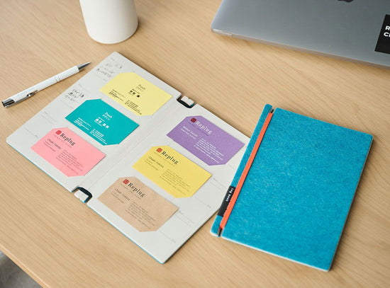 Business card file Log book: Felt