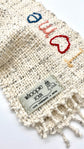 100% Organic cotton handwoven scarf _ I ♡ me ♭127