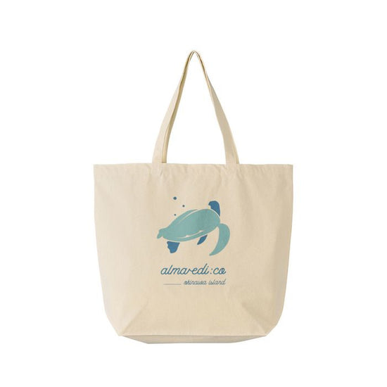 Basic tote bag [canvas] natural "Sea turtle".