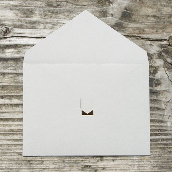 [Simple light gray] Stylish envelope with card HSE01B