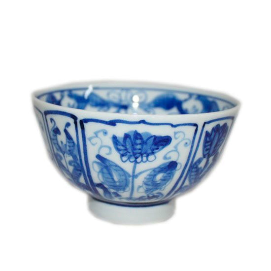 [Eisyou] rice bowl with design of flowers and grasses