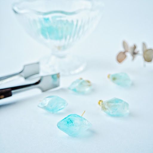 Mino Washi Drop (Soda) Pierced earrings / Clip-on earrings