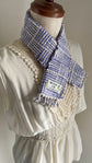 100% Organic cotton handwoven scarf _ WALL / purple ♭123