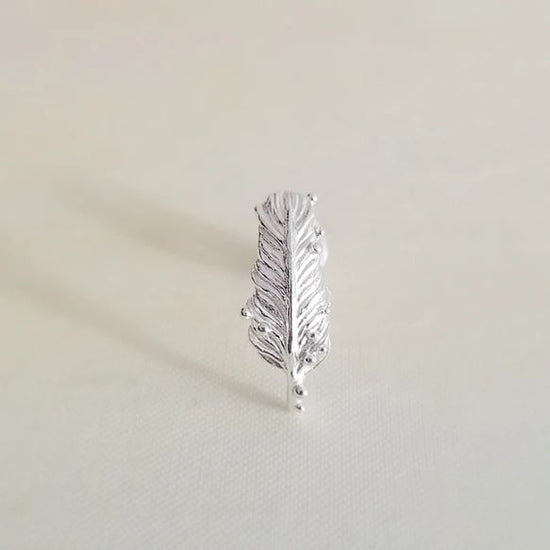 Angel Feather Petite Pierced Earrings