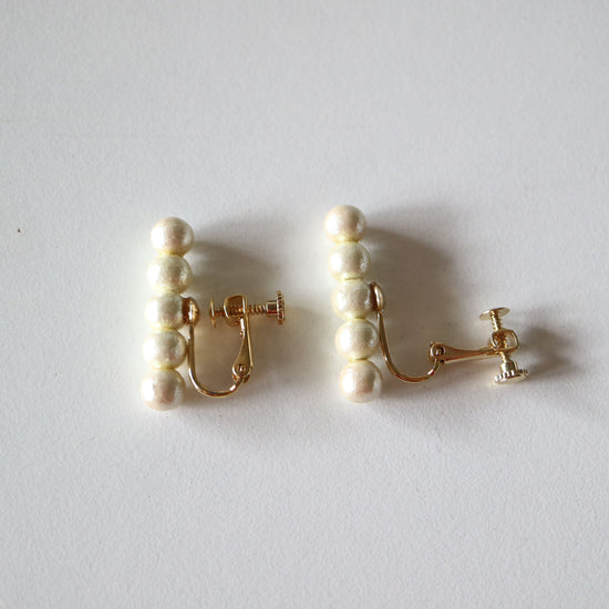 Cotton Pearl Pierce/Earrings 5p