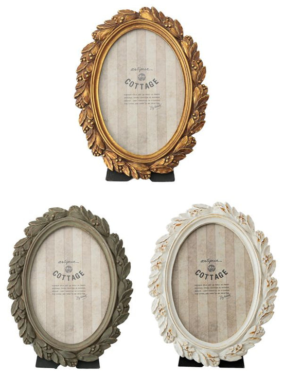 Oval leaf photo frame (3 colors) M45-2220