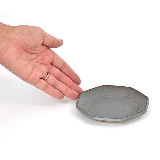 Angle Green S Green type Western tableware, shaped plate, made in Japan, Minoyaki, cafe style, stylish