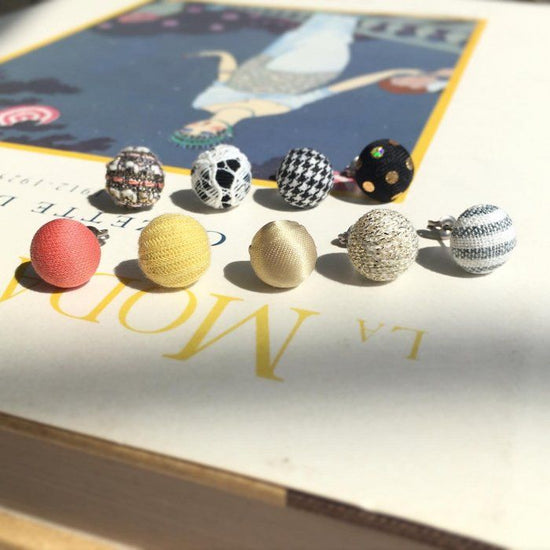Button pierce/earring(plain)